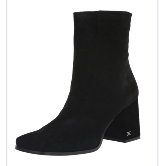 NIB Sam Edelman Mayla Suede Square Toe Ankle Boots Size 7.5 - Picture 2 of 9